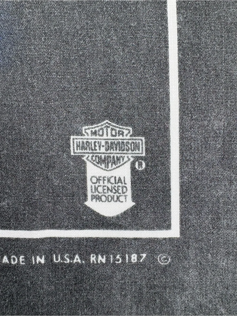 Harley-Davidson Official Eagle American Flag Bandana Black USA Vintage